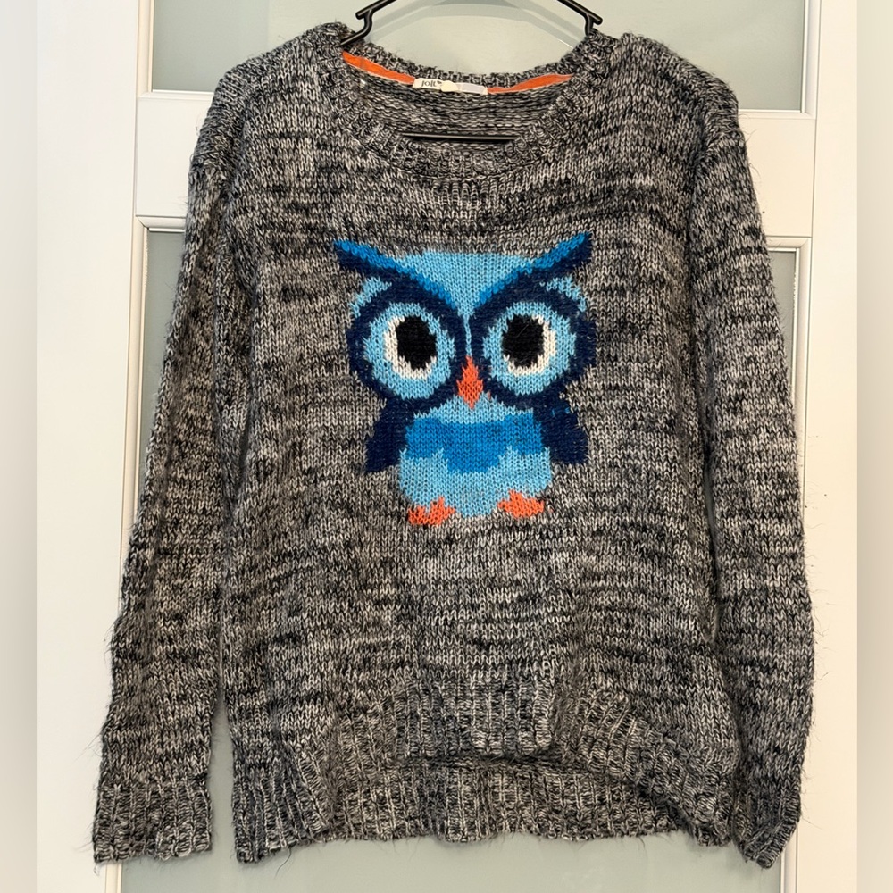 Gray Owl Pattern Sweater